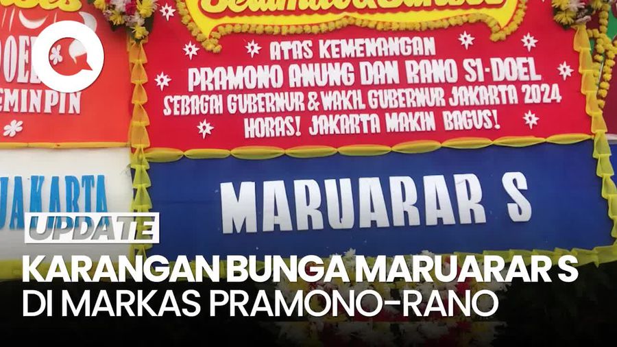 Video: Ada Karangan Bunga Maruarar S di Markas Pemenangan Pramono-Rano