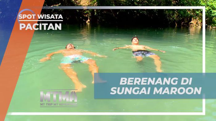 Berenang di Kejernihan Sungai Maroon, Pacitan