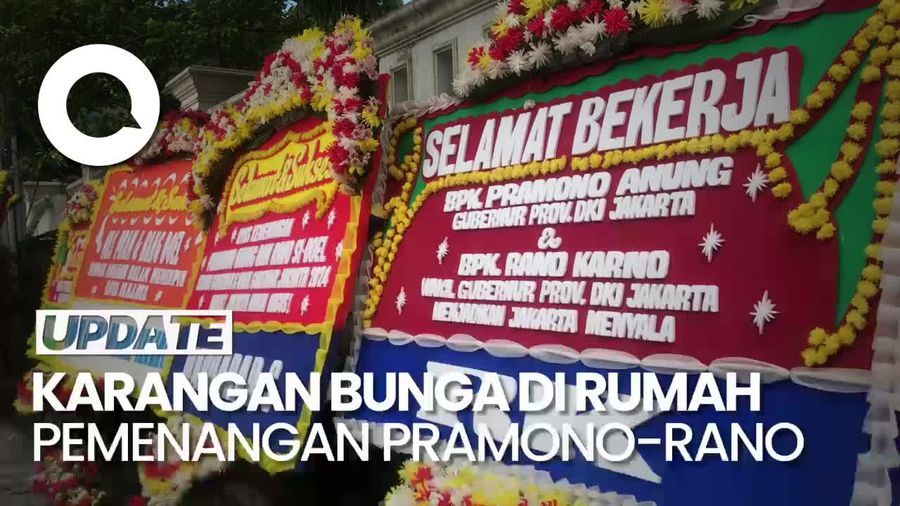 Video: RK Kirim Karangan Bunga ke Rumah Pemenangan Pramono-Rano