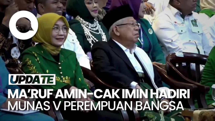 Video Momen Maruf Amin-Cak Imin Hadiri Munas V Perempuan Bangsa
