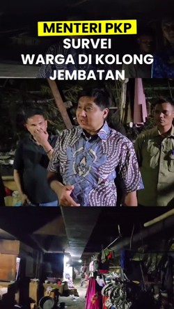 Video: Momen Menteri PKP Kunjungi Warga di Kolong Jalan Tol, Bakal Direlokasi