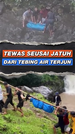 Video: Pemuda Tewas Terjatuh dari Tebing Air Terjun Pung Bunga Maros