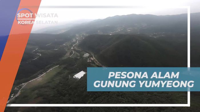 Pesona Alam Gunung Yumyeong dari Ketinggian Paralayang di Korea Selatan