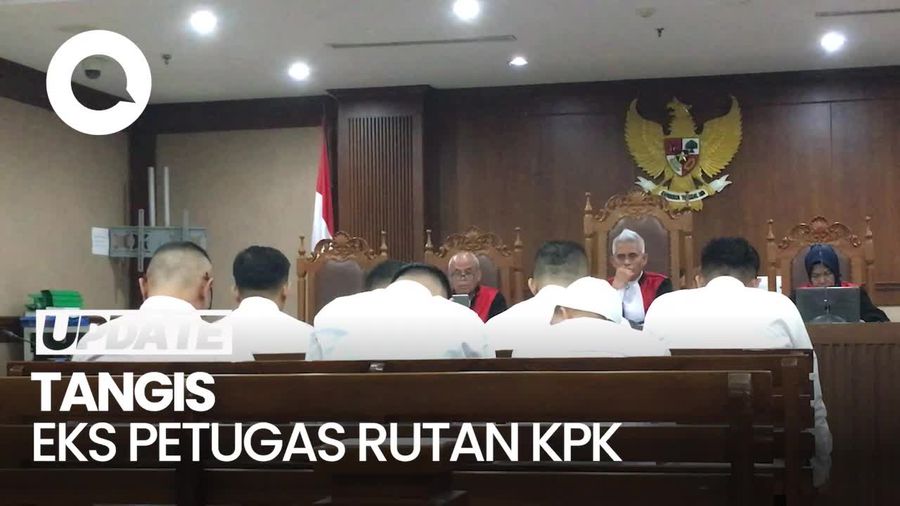 Video Momen Eks Petugas Rutan KPK Menangis di Persidangan