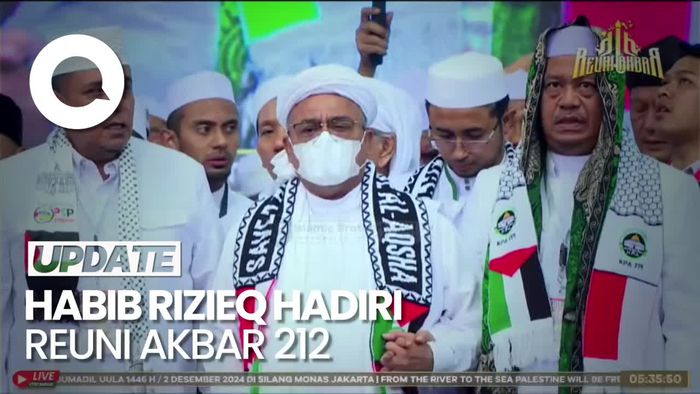 Video Habib Rizieq Hadiri Reuni Akbar 212 di Monas
