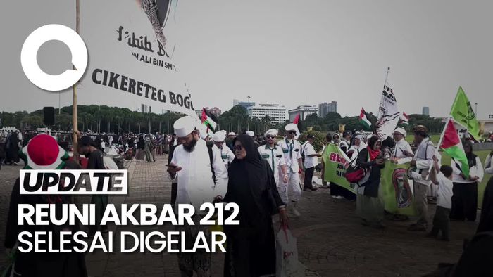 Video: Reuni Akbar Aksi 212 di Monas Selesai, Massa Mulai Bubarkan Diri