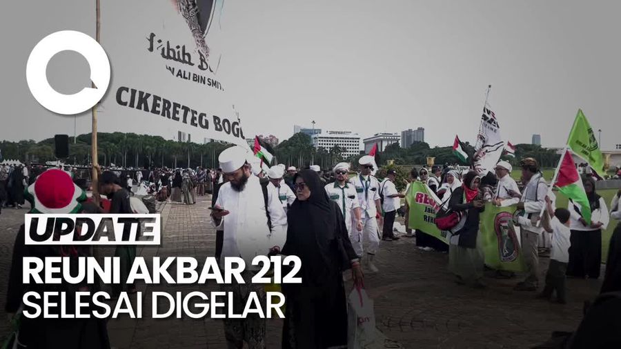 Video: Reuni Akbar Aksi 212 di Monas Selesai, Massa Mulai Bubarkan Diri