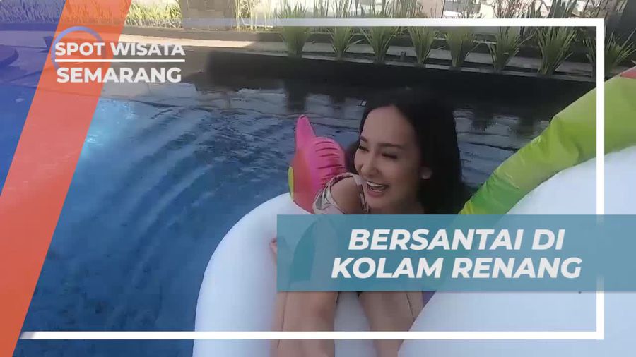 Santai dengan Floaties di Kolam Renang Hotel Semarang