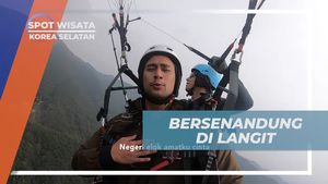 Bersantai dan Bersenandung di Langit Korea Selatan Saat Paralayang