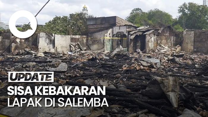Video: Puing-puing Sisa Kebakaran Lapak Barang Bekas di Salemba Jakpus