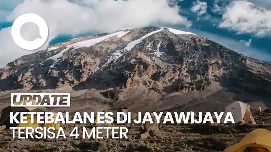 Video Menipisnya Salju Abadi Jayawijaya, BMKG: Ketebalan Tinggal 4 Meter