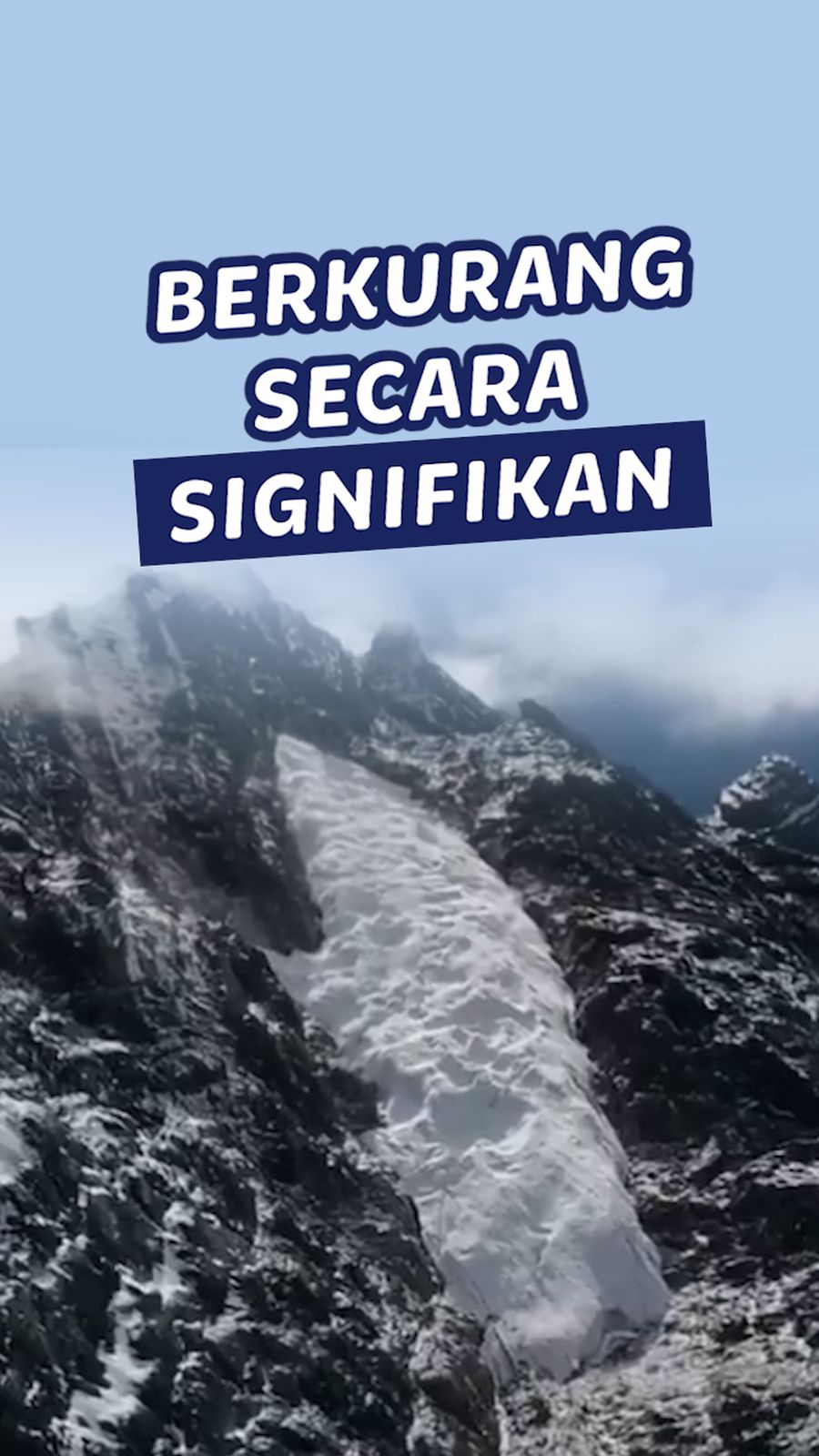 Video Salju Abadi Jayawijaya Menipis, Ketebalan Tinggal 4 Meter
