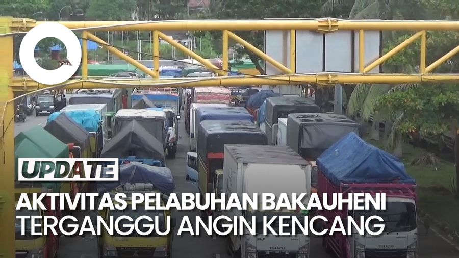 Video: Cuaca Ekstrem Ganggu Pelayaran di Bakauheni, Antrean Mobil Mengular