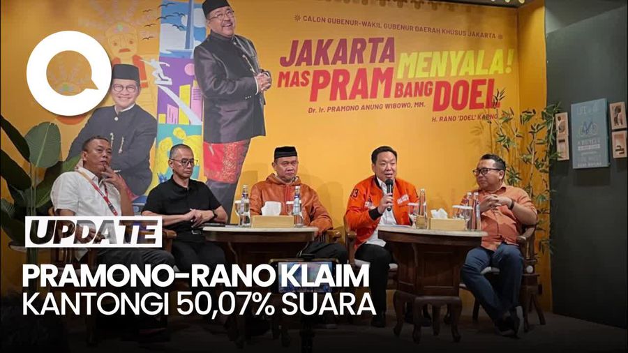 Video: Kubu Pramono-Rano Klaim Menang Suara di 42 Kecamatan di Jakarta