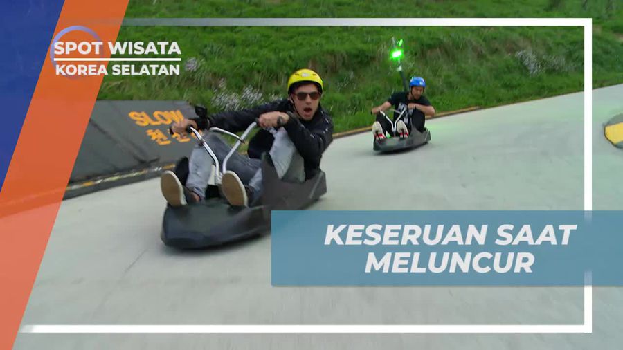 Keseruan Meluncur di Lintasan Sky Ride, Korea Selatan