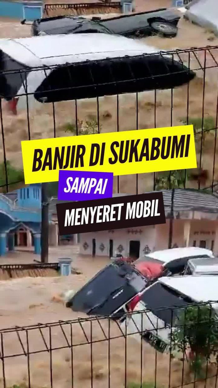 Video: Detik-detik Mobil Terseret Arus Banjir Bandang Sukabumi
