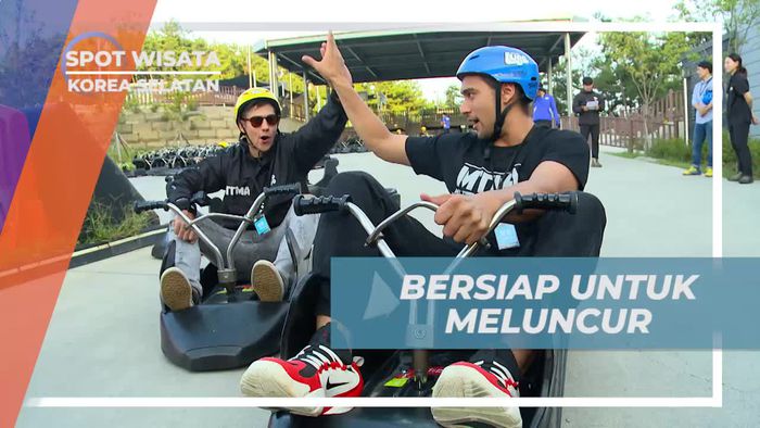 Persiapan Seru Meluncur di Lintasan Sky Ride, Korea Selatan