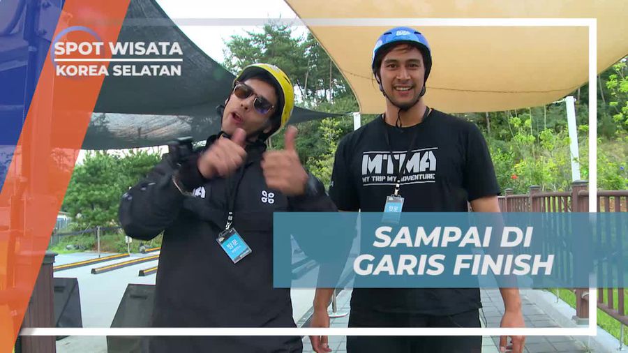 Sampai di Garis Finish Setelah Keseruan Meluncur, Korea Selatan