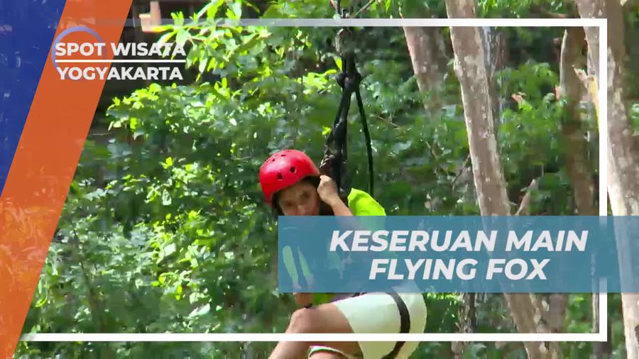 Keseruan Bermain Flying Fox di Seribu Batu Songgo Langit, Yogyakarta