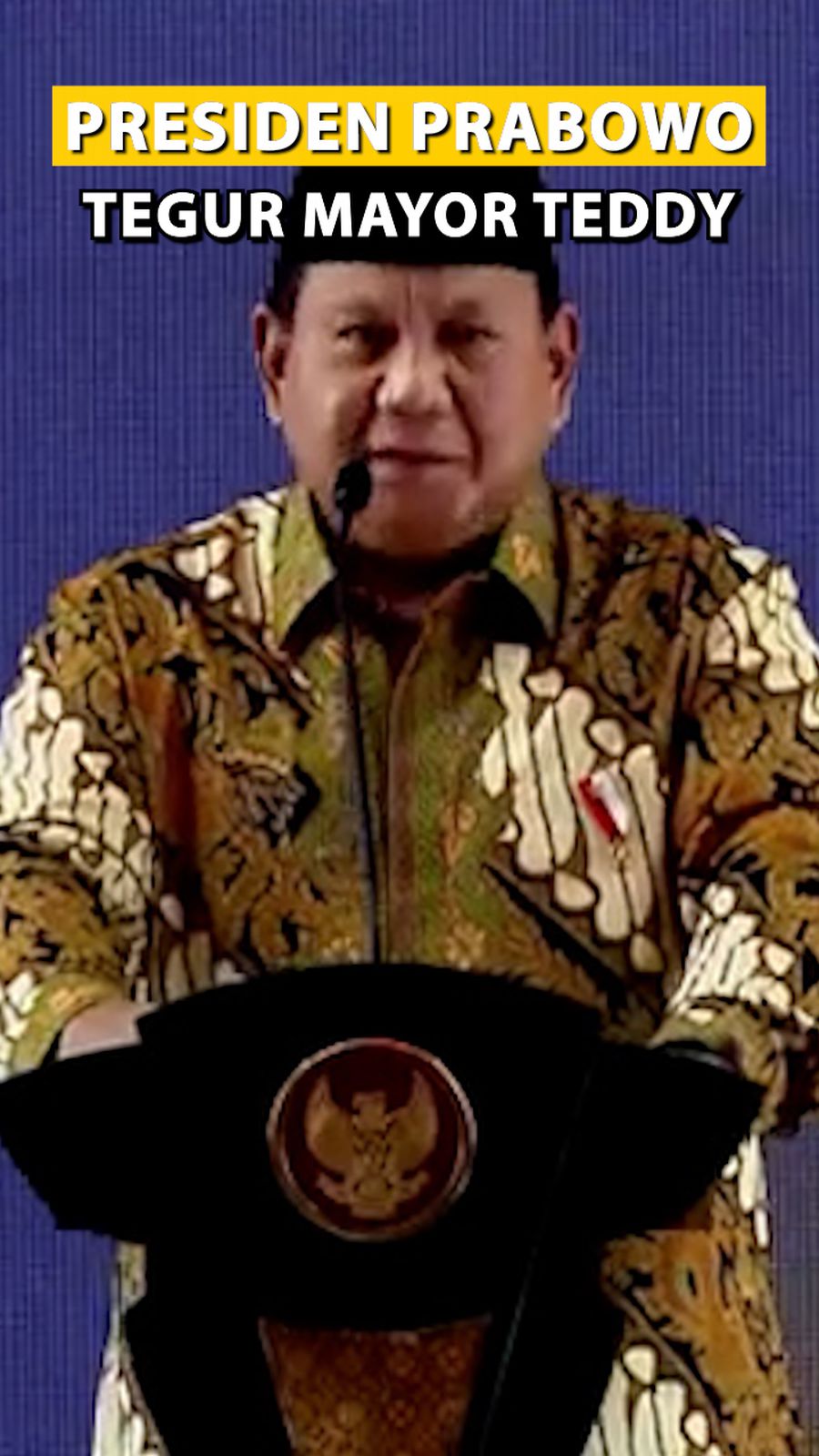 Video Prabowo Tegur Mayor Teddy di Acara Muhammadiyah: Habis Ini Menghadap Saya
