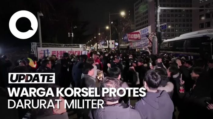 Video: Warga Korsel Geruduk Gedung Parlemen Buntut Pengumuman Darurat Militer!