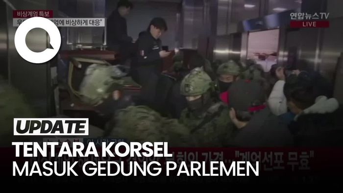 Video: Momen Militer Korsel Masuk Gedung Parlemen Seusai Pengumuman Darurat Militer