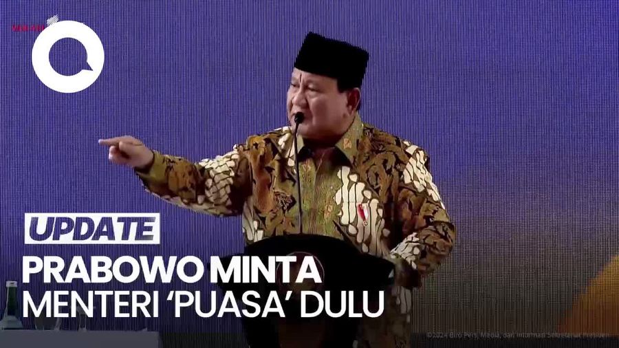 Video Prabowo Minta Anggaran Perjalanan Pejabat Dipotong 50%: Menteri Puasa Dulu