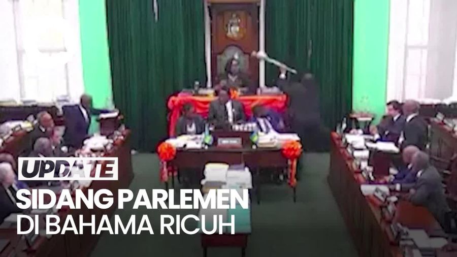 Video: Detik-detik Sidang di Bahama Ricuh, Anggota Parlemen Lempar Palu Seremonial