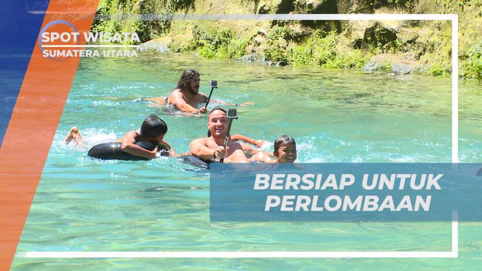 Menyiapkan Diri untuk Lomba Seru di Pemandian Bah Tio, Sumatera Utara