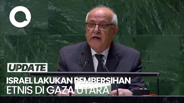 Video Perwakilan Palestina di PBB Kecam Pembersihan Etnis di Gaza: Pengungsi Dibakar!