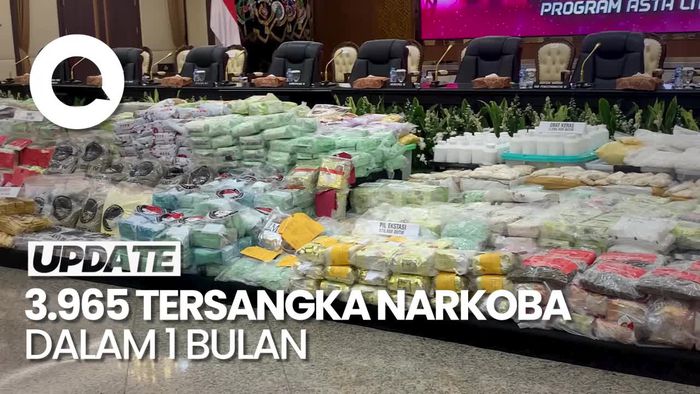 Video: Penampakan 1 Ton Ganja-Sabu dan Uang Rp 1 M Disita Polri Kasus TPPU Narkoba