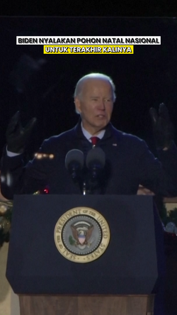 Video: Momen Terakhir Biden Nyalakan Pohon Natal Nasional Sebagai Presiden AS