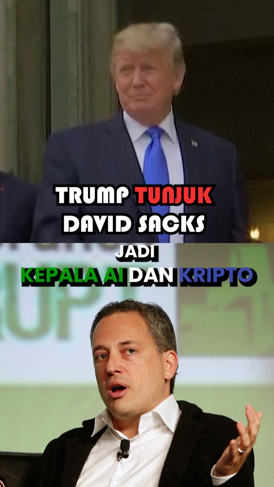 Video: Trump Tunjuk Eks Kepala Paypal Jadi Pimpinan AI-Kripto Gedung Putih