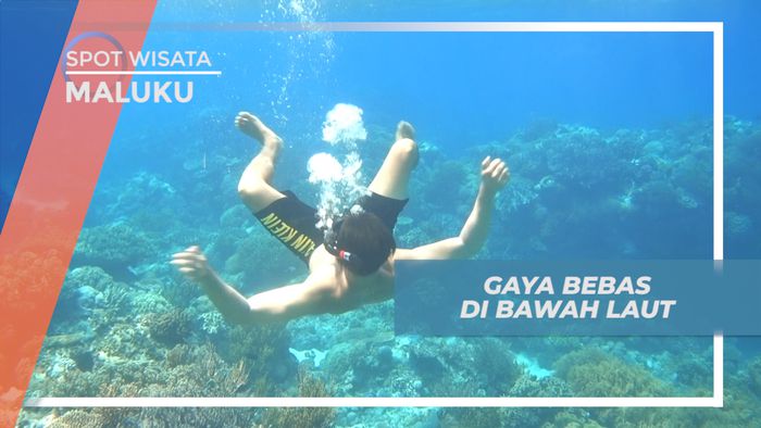 Mencoba Gaya Bebas di Dasar Laut Pulau Letti, Maluku  