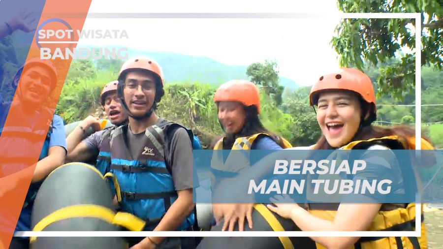 Bersiap Menantang Arus Deras di Wahana Tubing DRiam Riverside Bandung