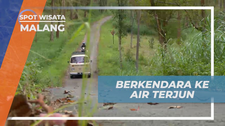 Berkendara Menikmati Pemandangan Menuju Air Terjun di Batu