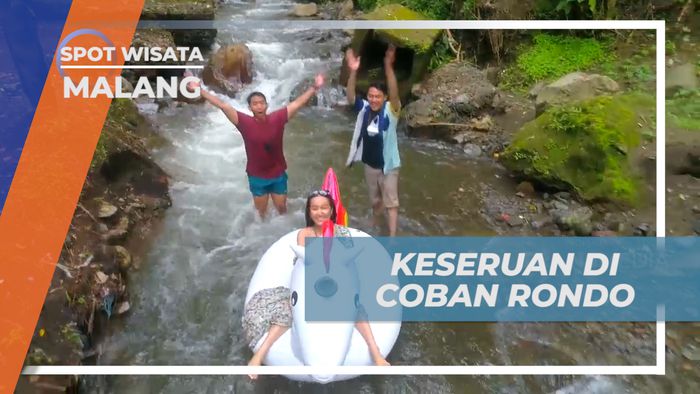 Seru-seruan Bermain Floties di Aliran Sungai Coban Rondo Malang