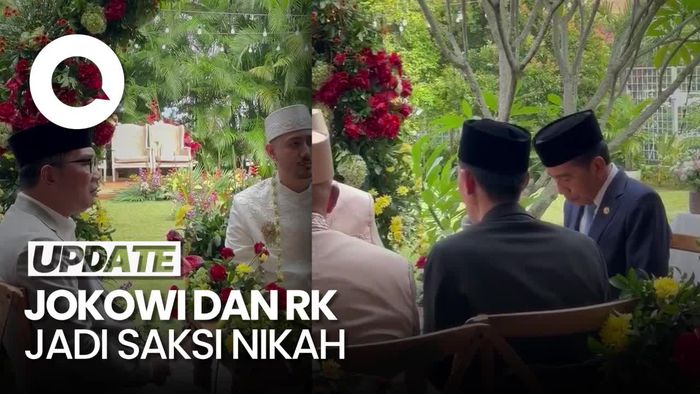 Video: Jokowi-RK Jadi Saksi Nikah Anak Sekjen Relawan di Jaksel