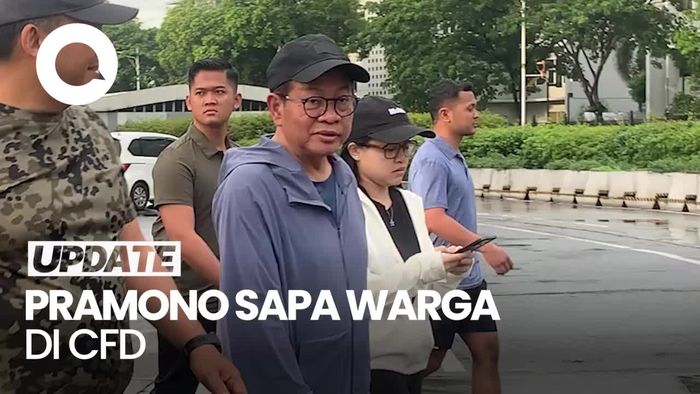 Video Pramono dan Putrinya Jogging Sembari Sapa Warga di CFD Senayan