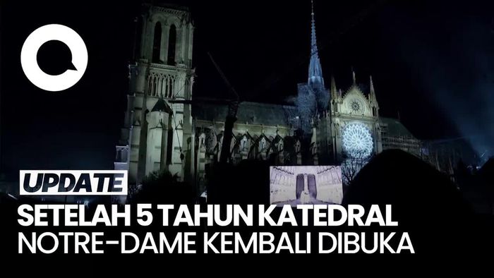 Video: Antusiasme Warga Paris Saksikan Pembukaan Kembali Katedral Notre-Dame
