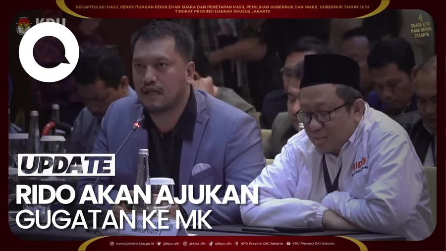 Video: Kubu RIDO Bakal Gugat Hasil Pilgub Jakarta ke MK