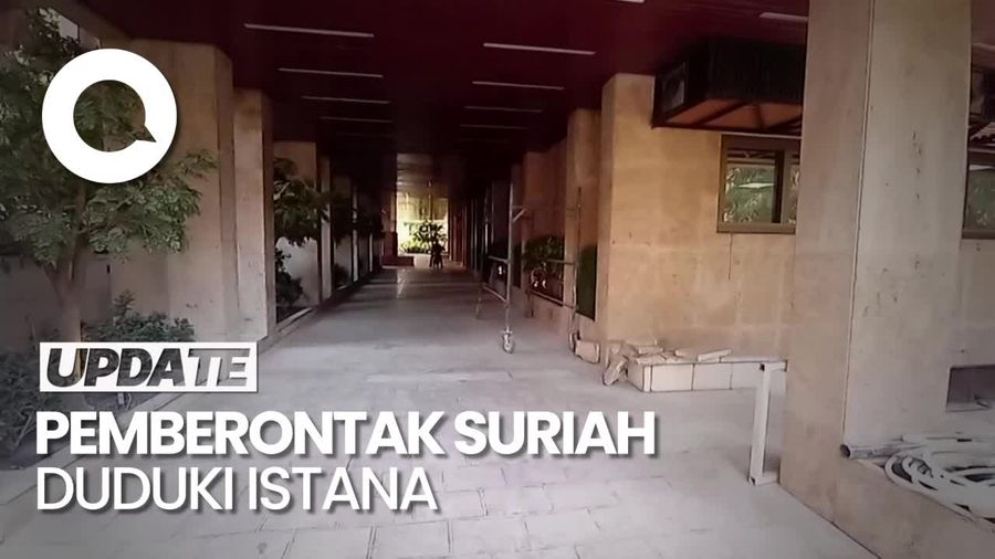 Video: Momen Pemberontak Suriah Obrak-abrik Istana Presiden di Damaskus