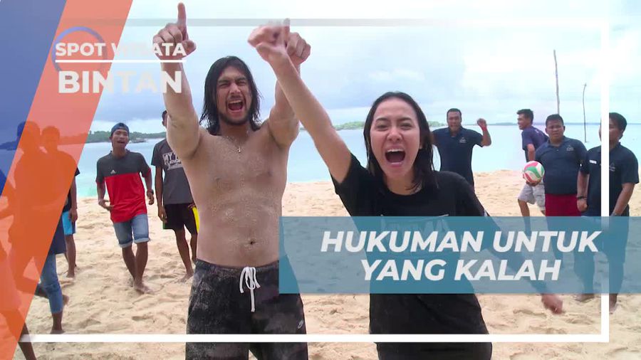 Hukuman Seru untuk Yang Kalah dalam Pertandingan Voli Pantai di Bintan