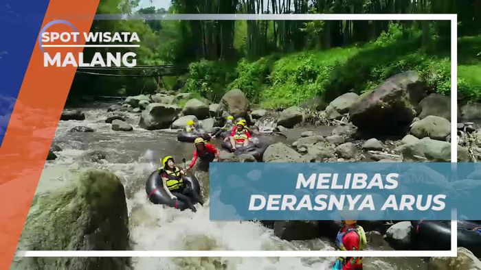 Menantang Arus Sungai Deras dalam River Tubing di Kota Malang Jawa Timur