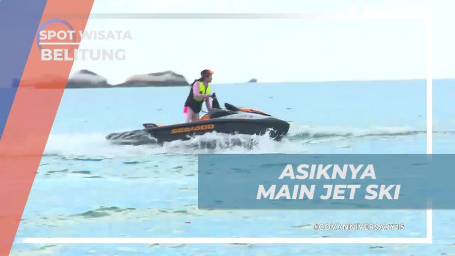 Sensasi Bermain Jet Ski di Laut Belitung
