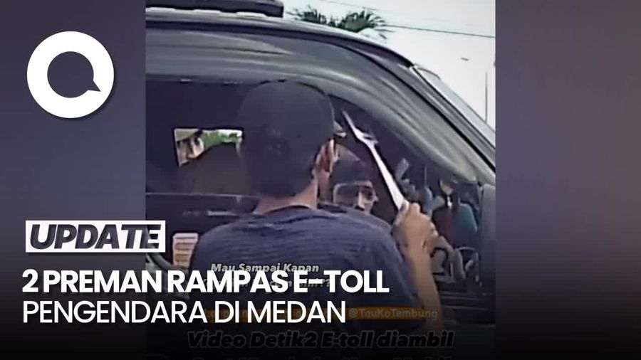 Video: Polisi Tangkap 2 Preman Rampas e-Toll Pengendara di Medan