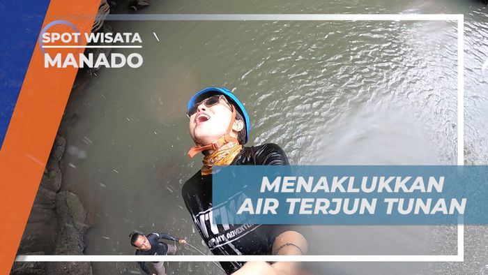 Menaklukkan Rappeling di Air Terjun Tunan, Manado  