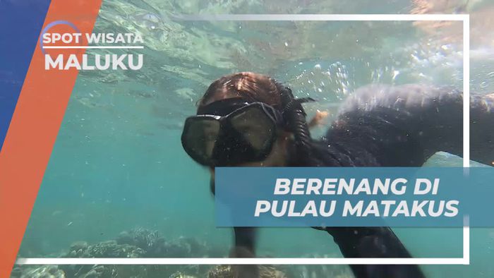 Berenang dan Menyaksikan Keindahan Laut Pulau Matakus, Maluku