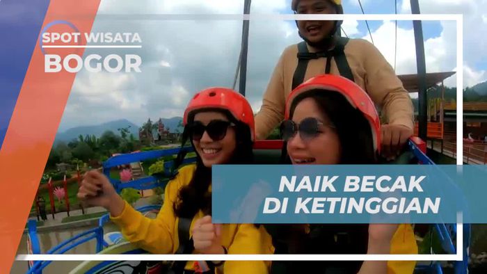 Menguji Adrenalin Naik Becak Gantung di Villa Bogor