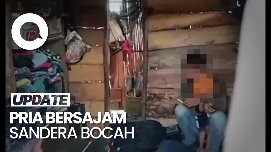Video Pria Bersajam Sandera Bocah di Empat Lawang Sumsel